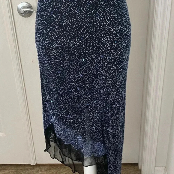 Scala Vintage Beaded Assymetrical Y2K Evening Dress - Picture 10 of 10